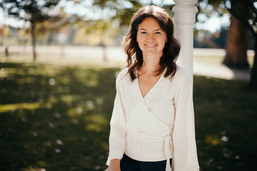 A White Highlands Wrap Blouse