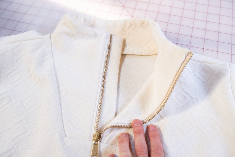 How to Add a Zipper Shield to the Hive Pullover – Allie Olson Sewing ...