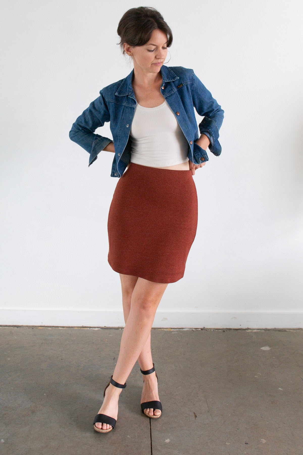 その他 Abbie knit skirt Knit Aria Midi Skirt (Final Sale) - Berry Burst