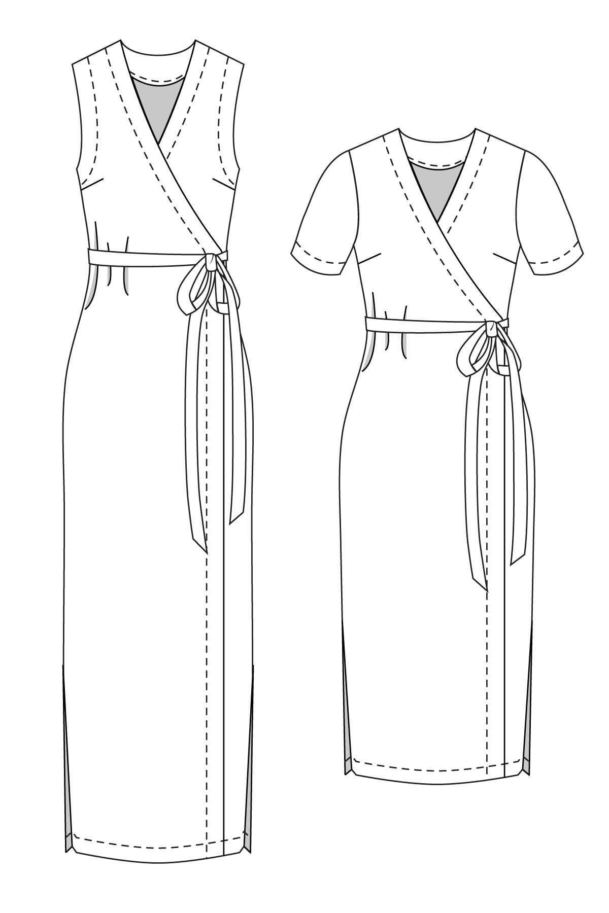 wrap dress template Mina PDF sewing pattern hand menu and then select the size(s) to print. Highlands Wrap Dress